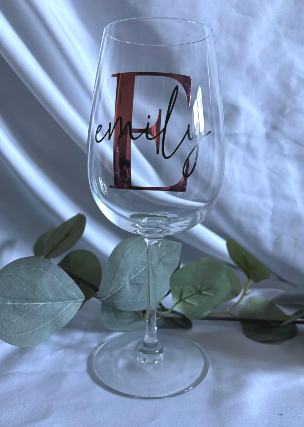 Personalised Initial Wine Glass
