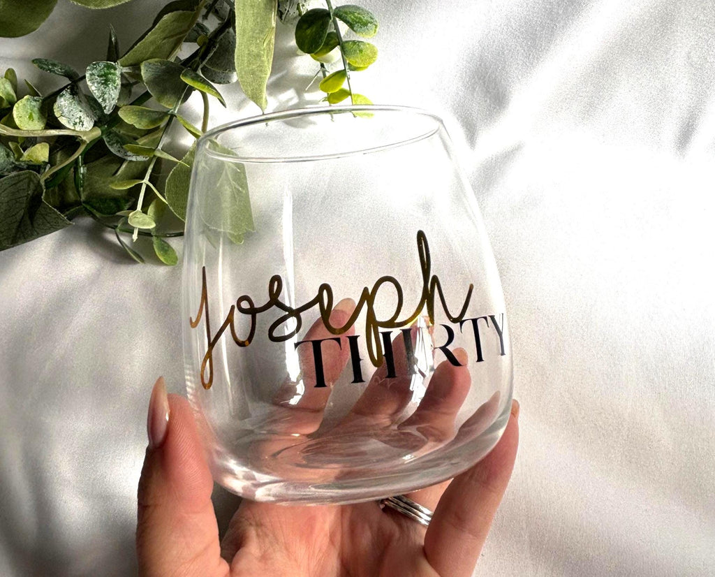 Milestone Birthday Small Tumbler Glass