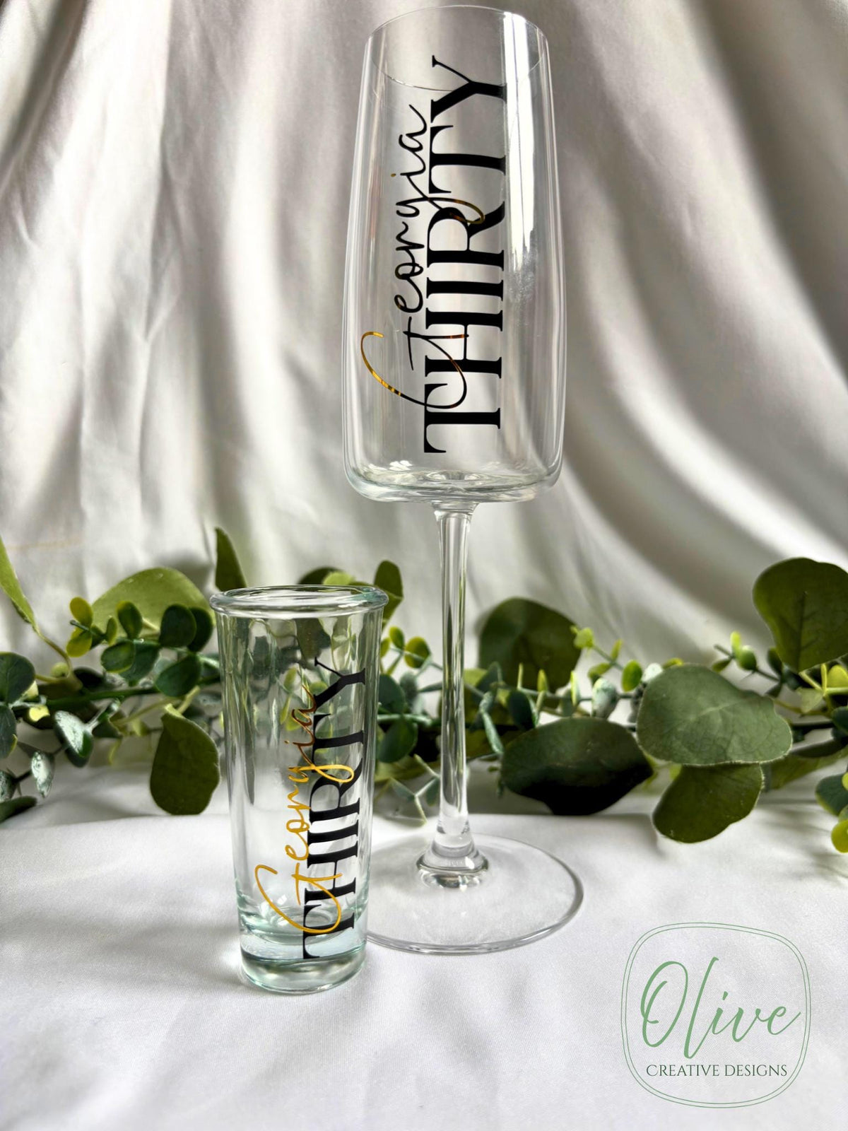 Milestone Birthday Champagne & Shot Glass Gift Set