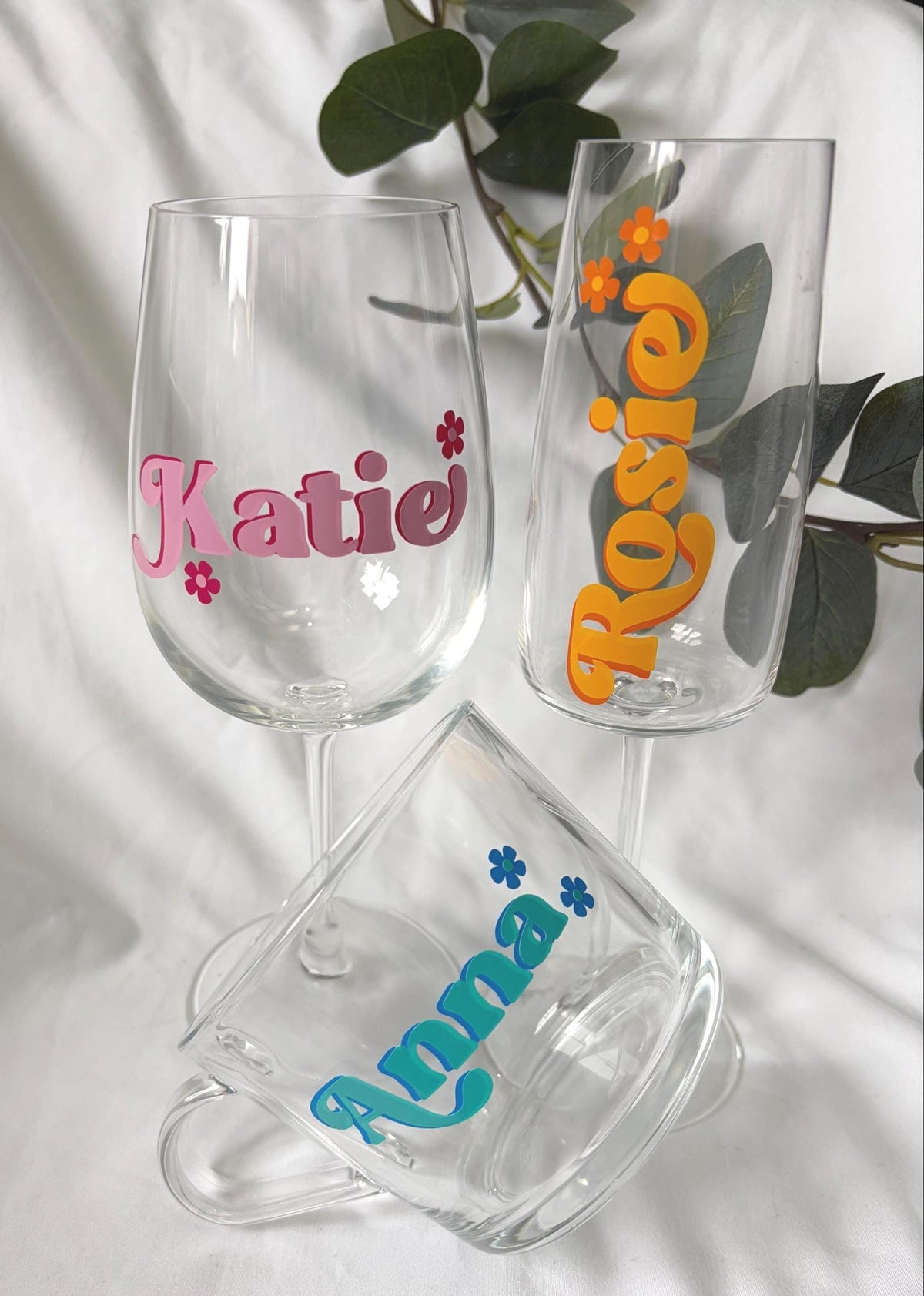 Personalised Retro Prosecco / Champagne Glass
