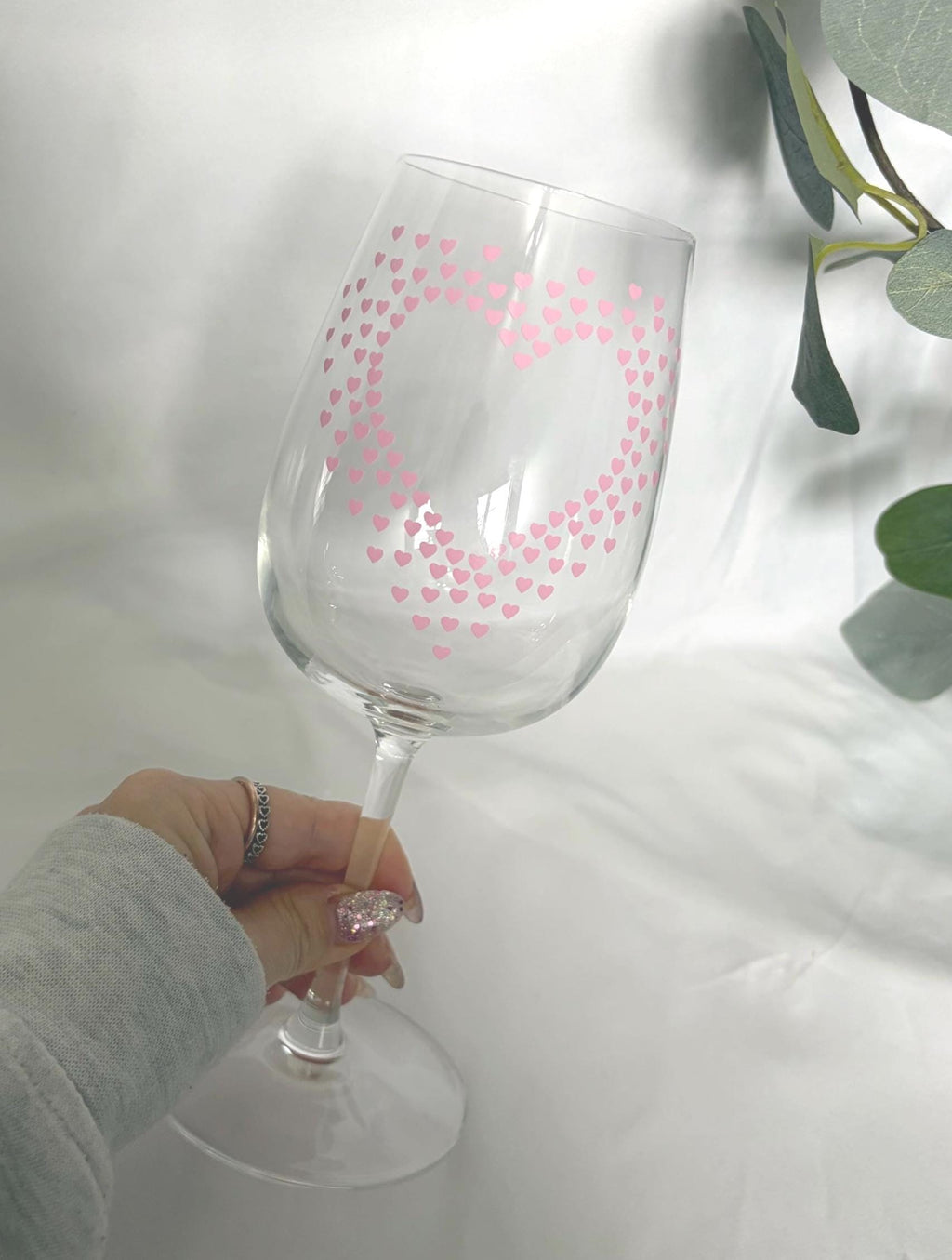 Personalised Heart Wine Glass