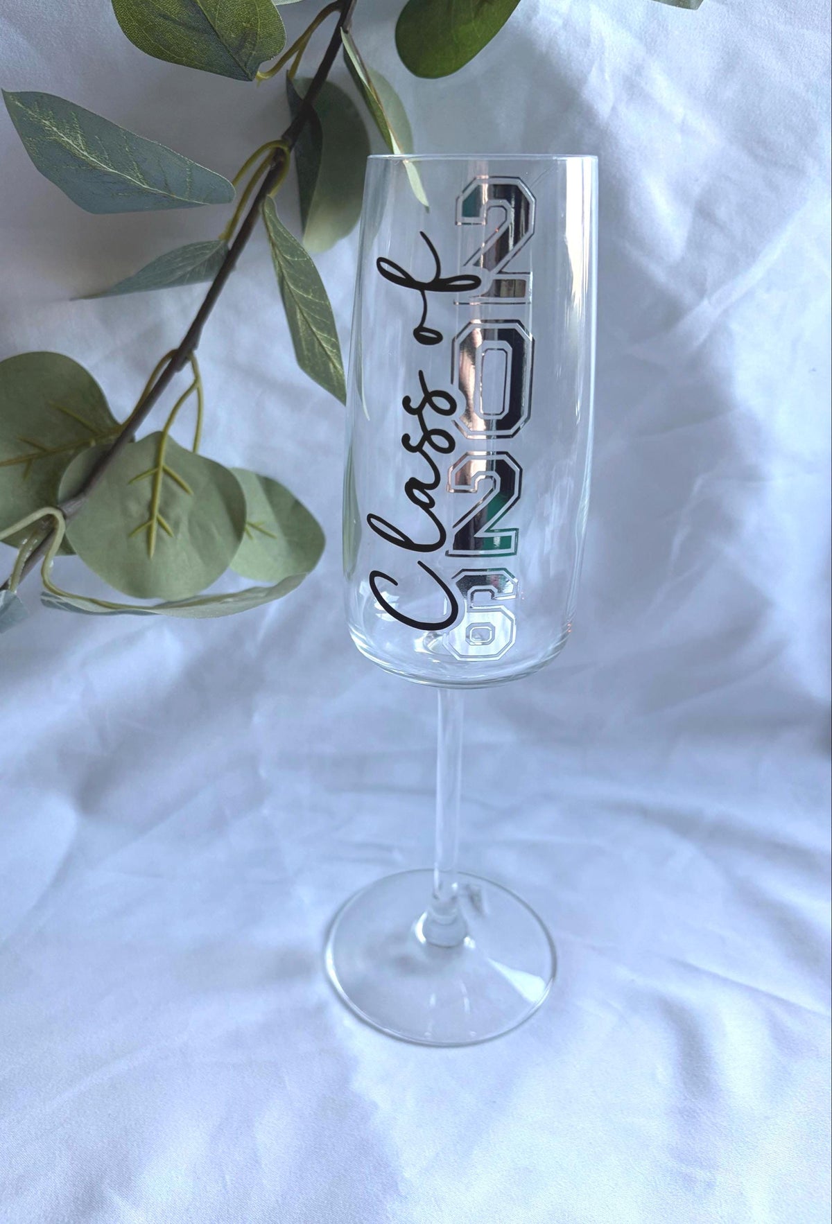Graduation Champagne Glass Class of 2026