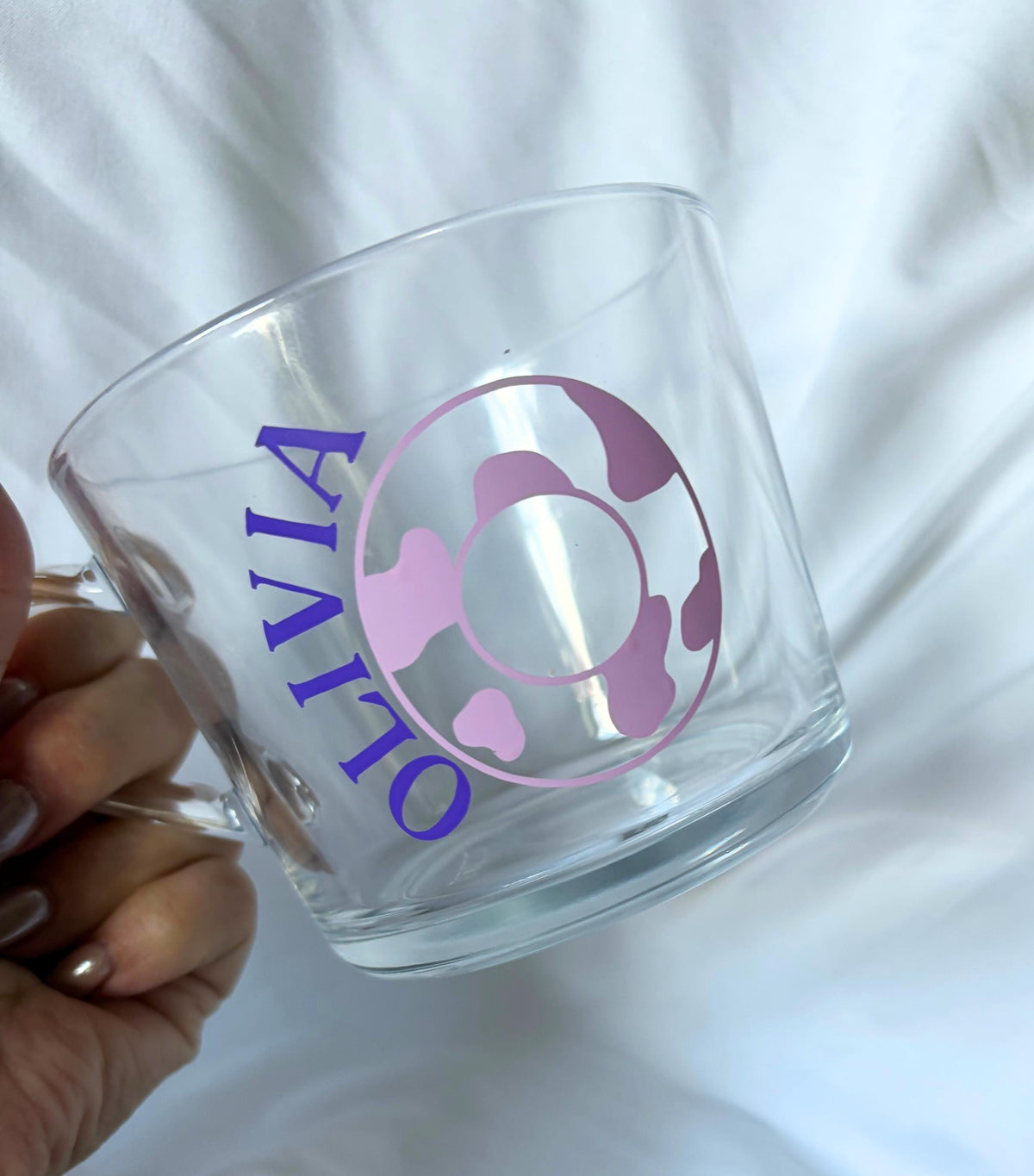 Personalised Initial Cowboy Glass Mug
