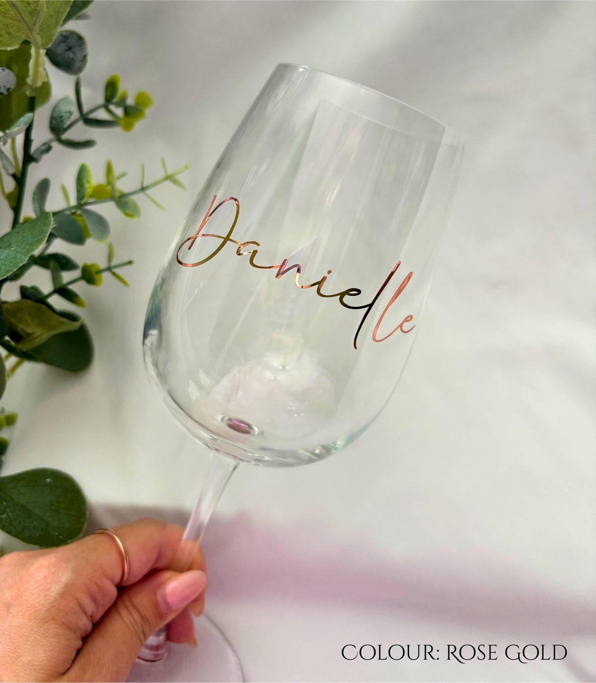 Simple Personalised Wine Glass