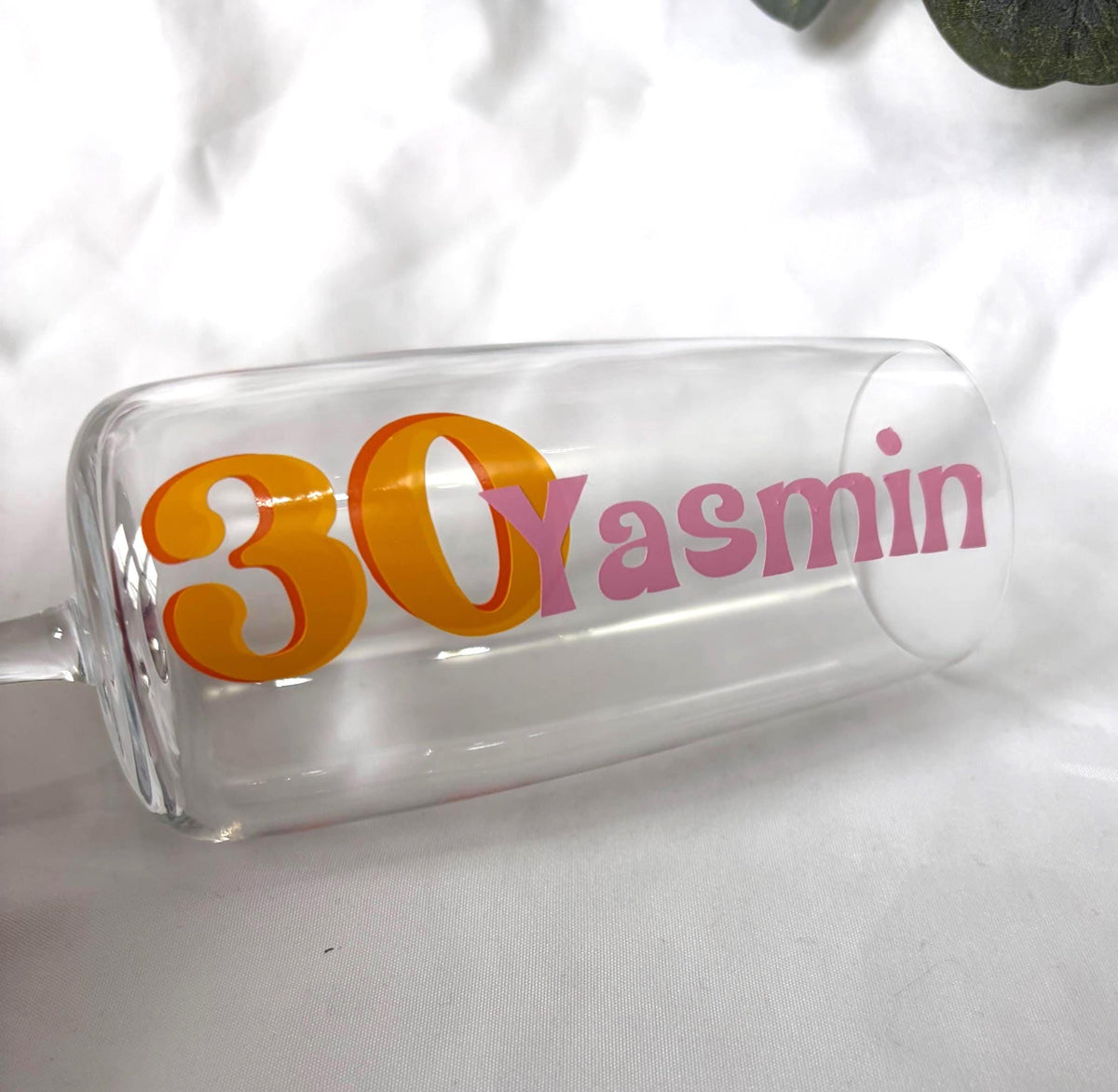 Personalised Retro Birthday Prosecco / Champagne Glass
