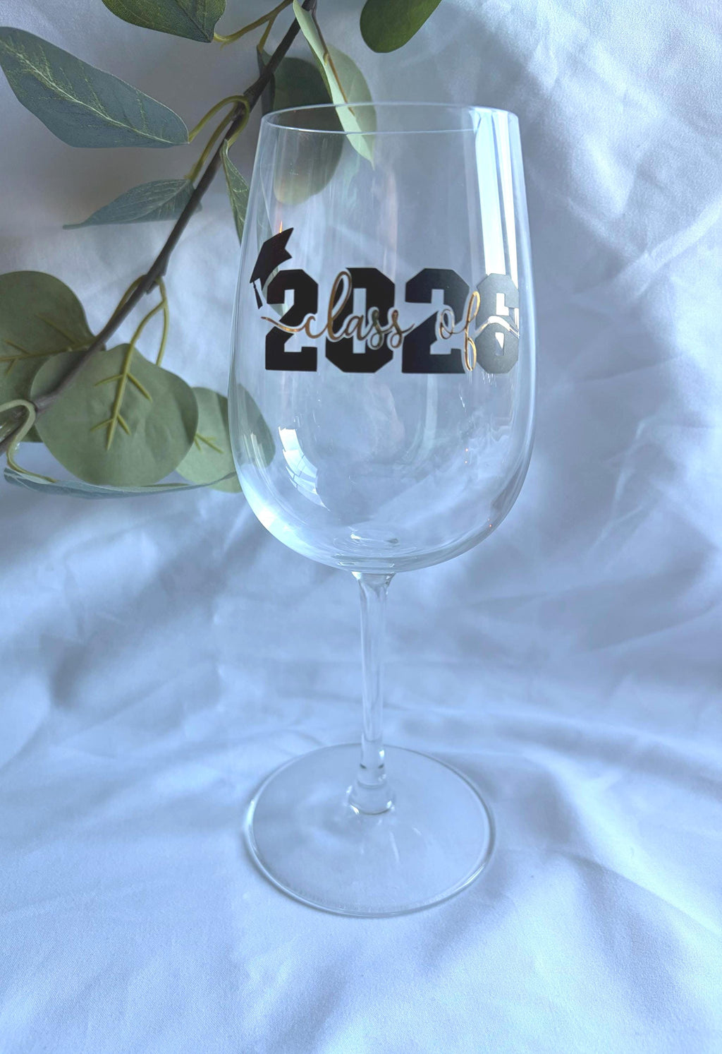 Personalised Graduation Wine glass| Class of 2026