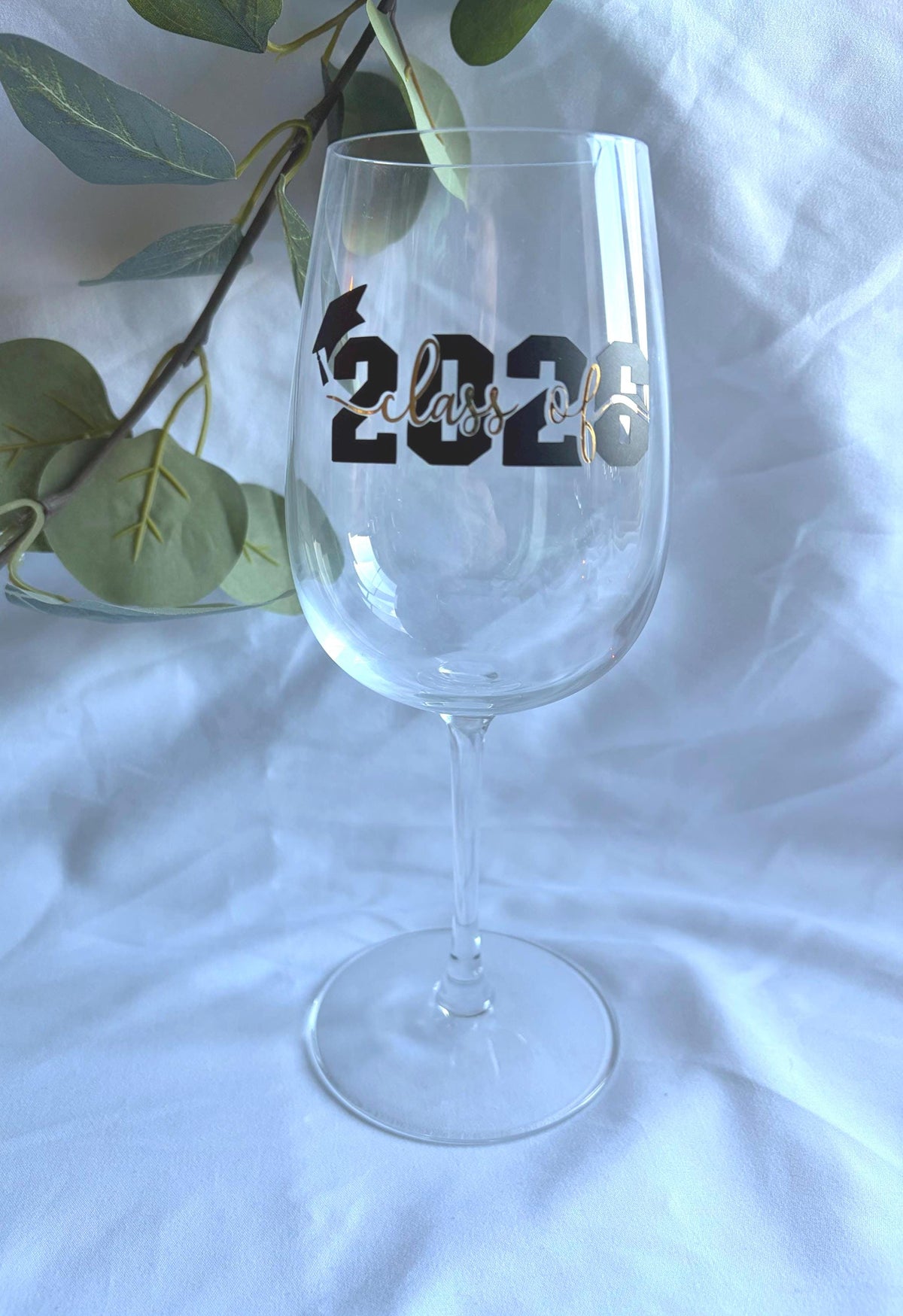 Personalised Graduation Wine glass| Class of 2026
