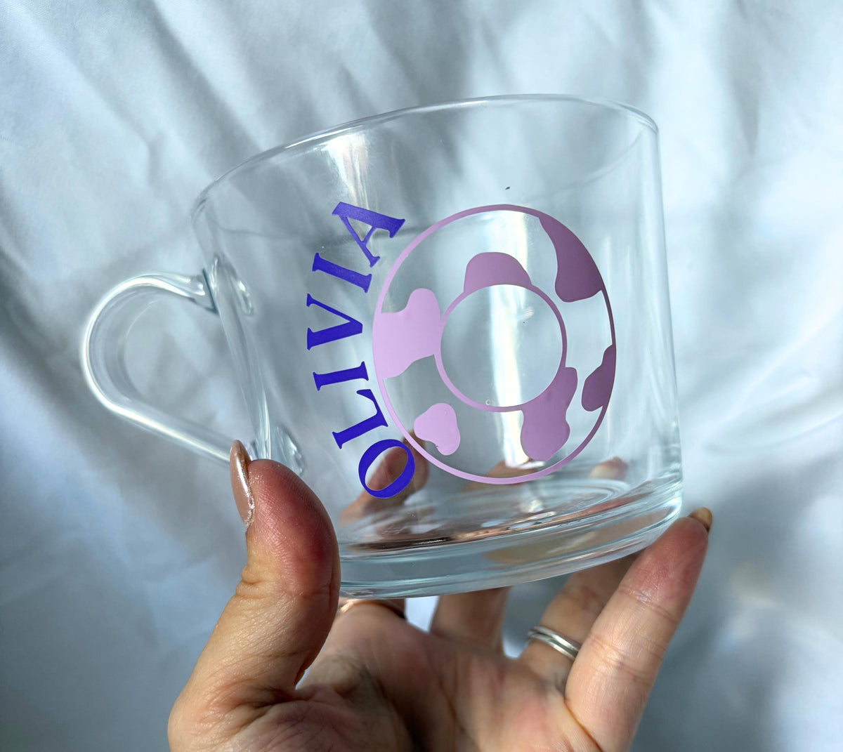 Personalised Initial Cowboy Glass Mug