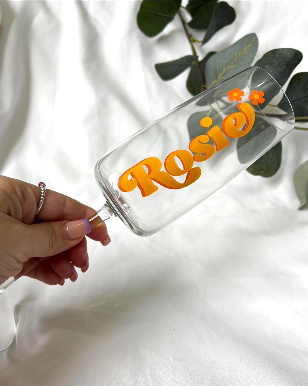 Personalised Retro Prosecco / Champagne Glass
