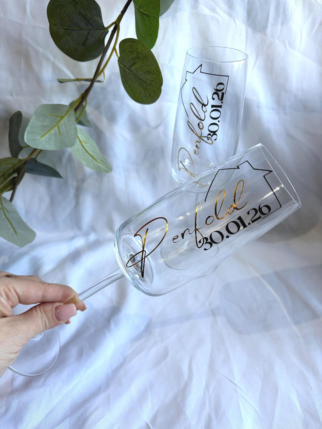 Personalised New / First Home Champagne Glass Set: Home Gift Box