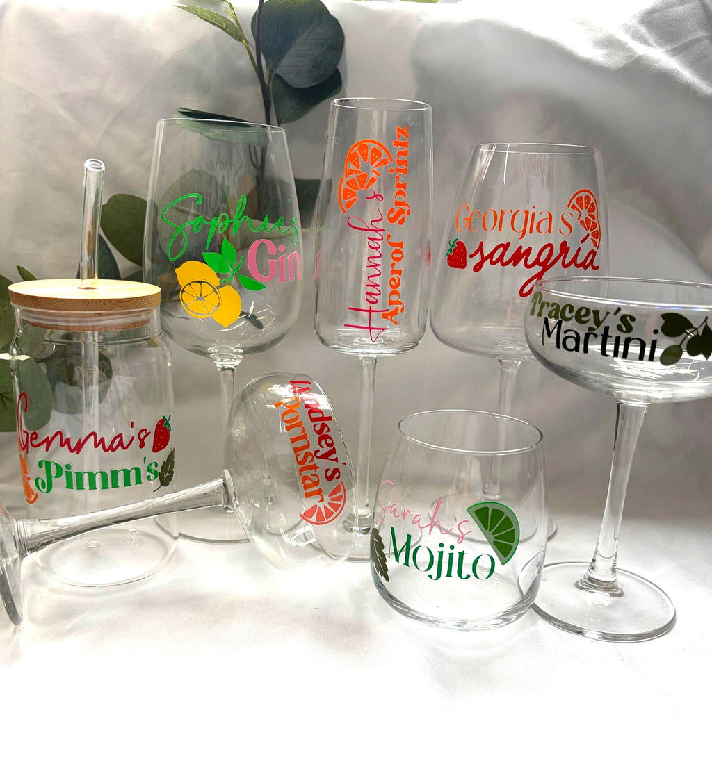 Personalised Cocktail Glass | Custom Name Cup | Choose Your Design | Custom Drink