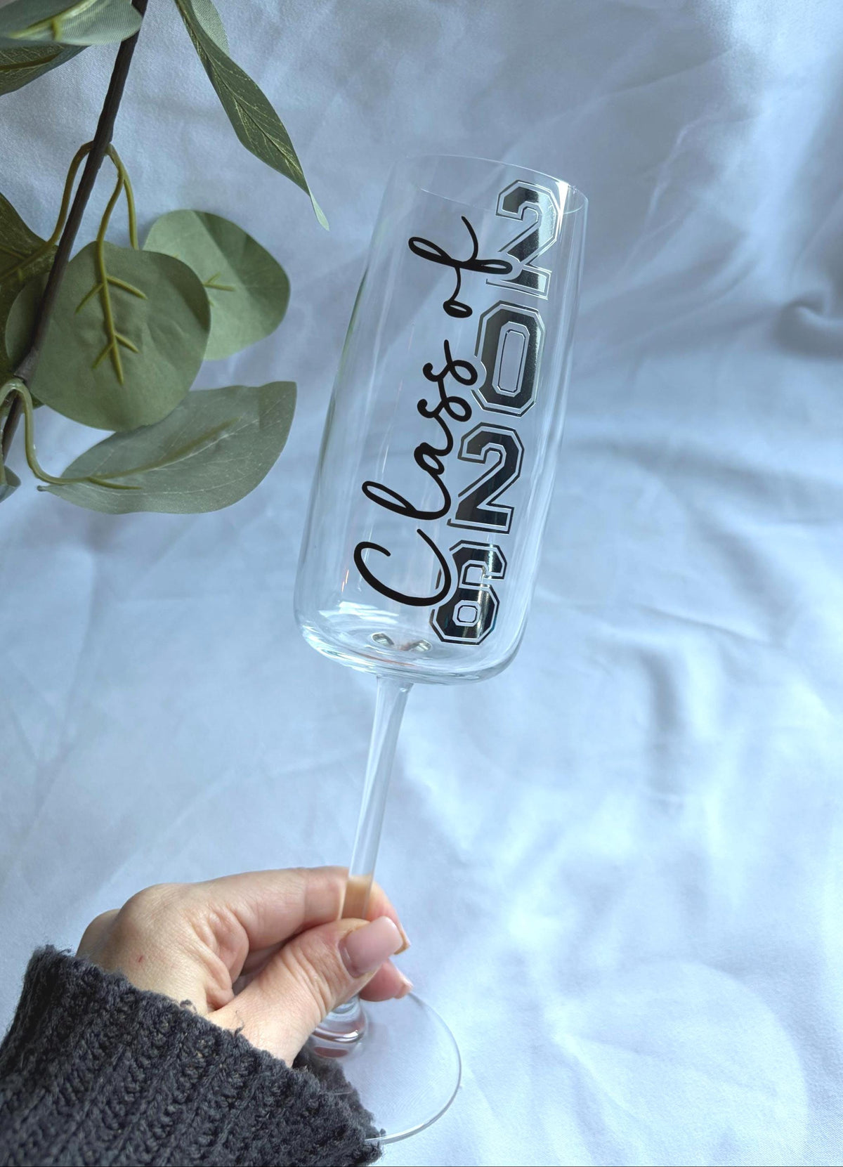 Graduation Champagne Glass Class of 2026