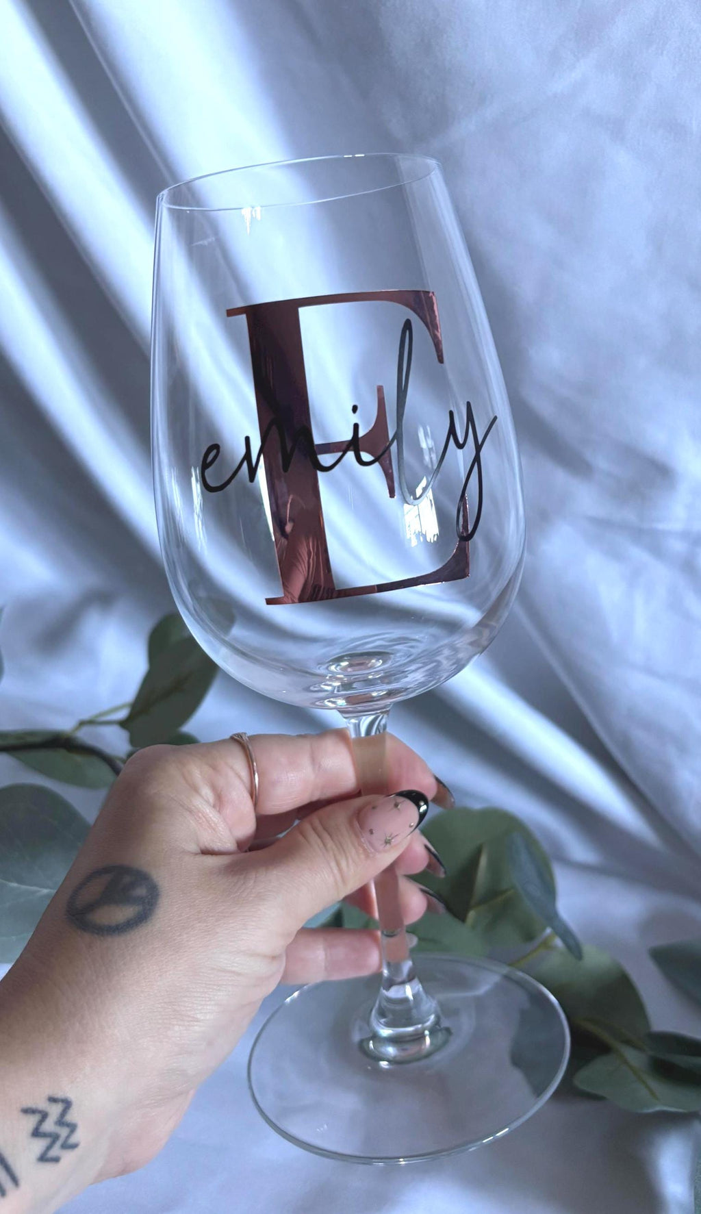 Personalised Initial Wine Glass