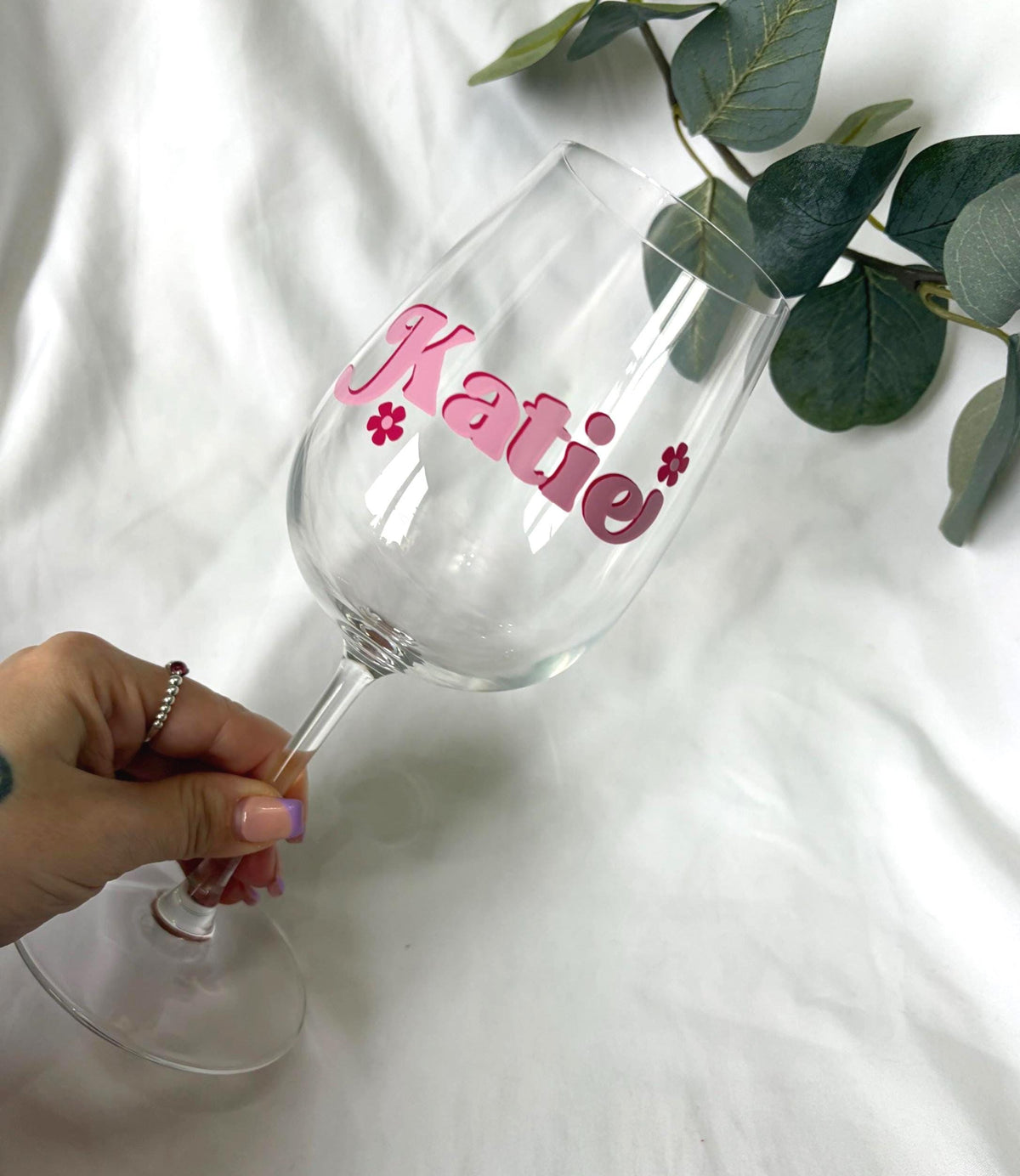 Personalised Retro Wine Glass