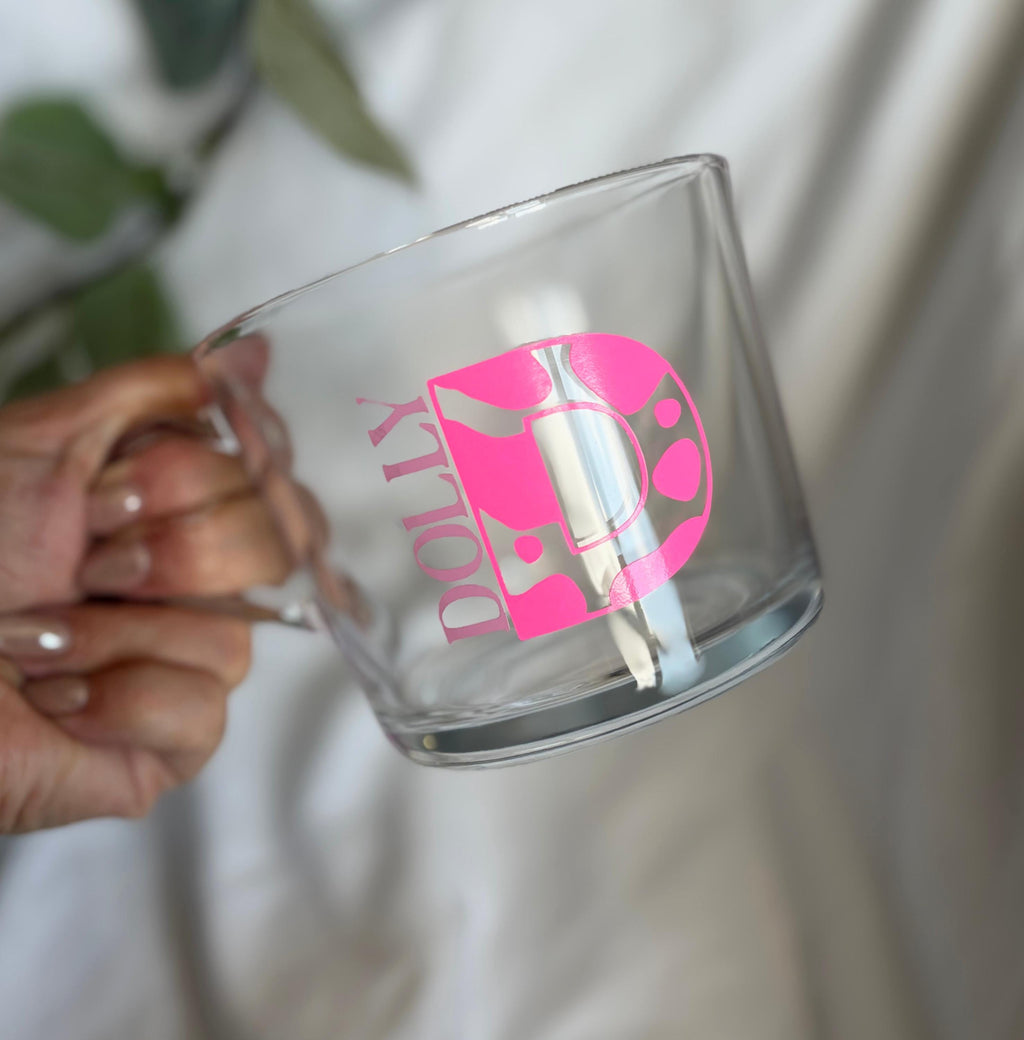 Personalised Initial Cowboy Glass Mug