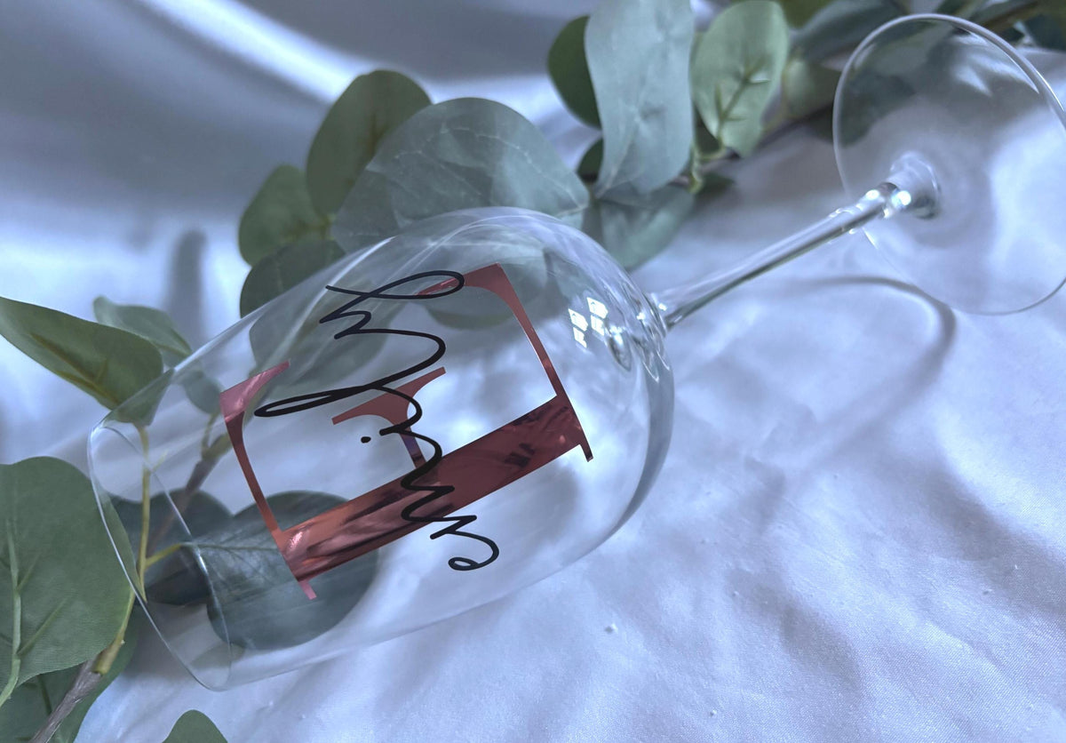 Personalised Initial Wine Glass