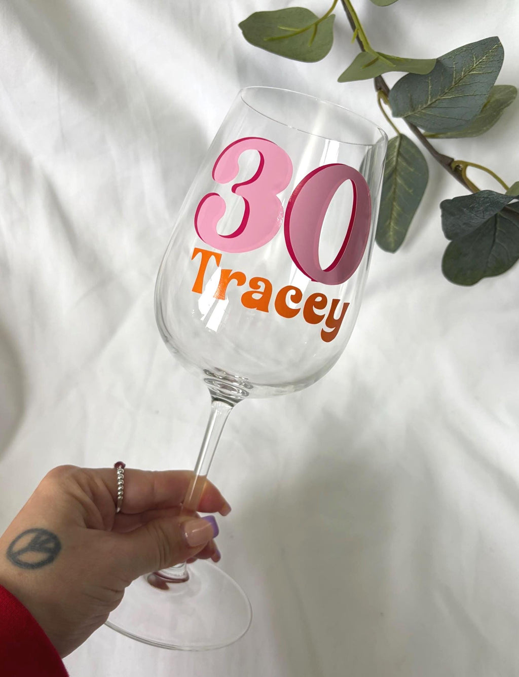 Personalised Retro Wine Glass