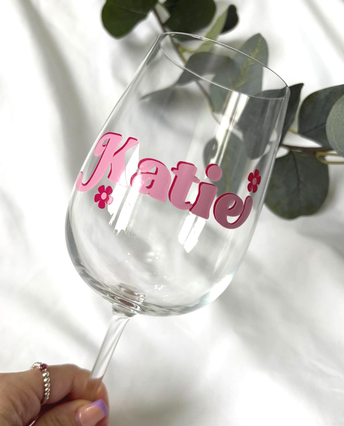 Personalised Retro Wine Glass