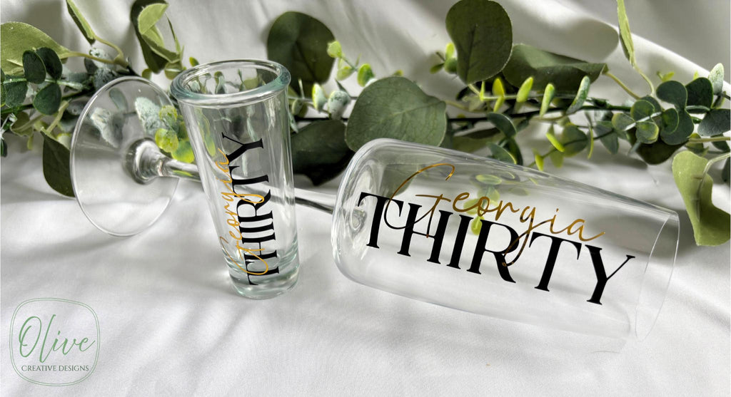 Milestone Birthday Champagne & Shot Glass Gift Set