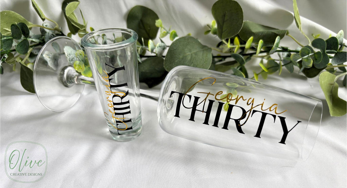 Milestone Birthday Champagne & Shot Glass Gift Set