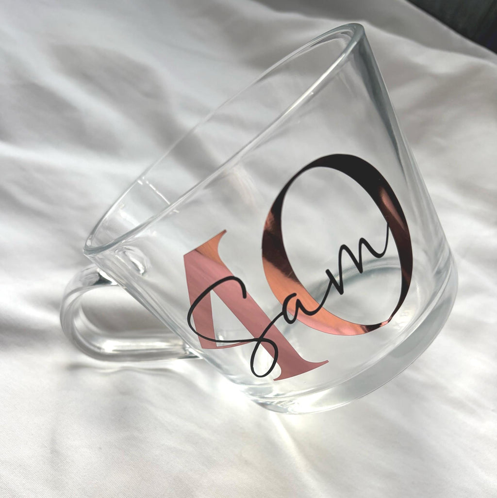Personalised Name & Age Glass Mug