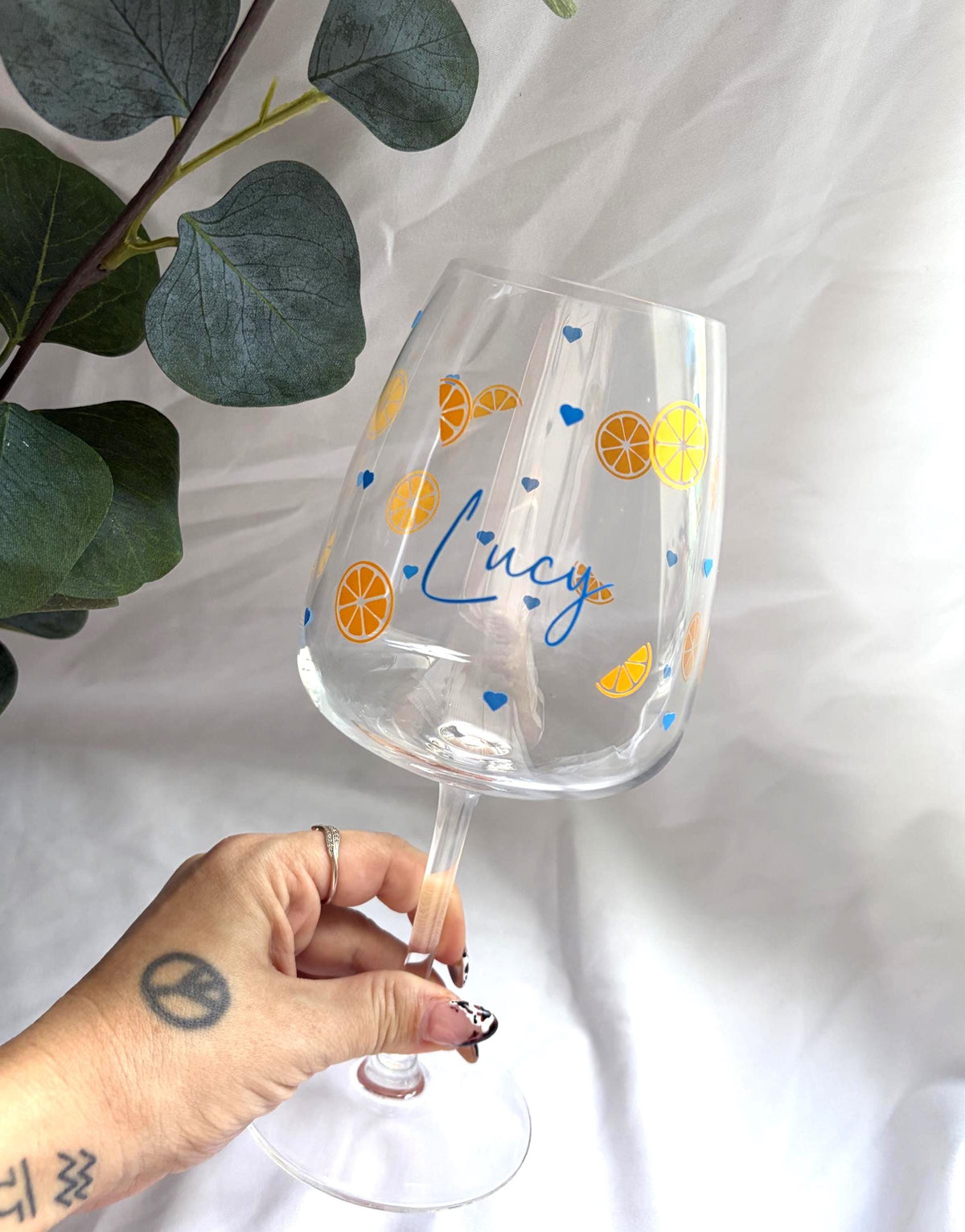 Personalised Fruit Wine Glass
