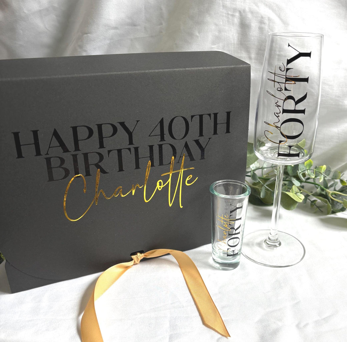 Milestone Birthday Champagne & Shot Glass Gift Set