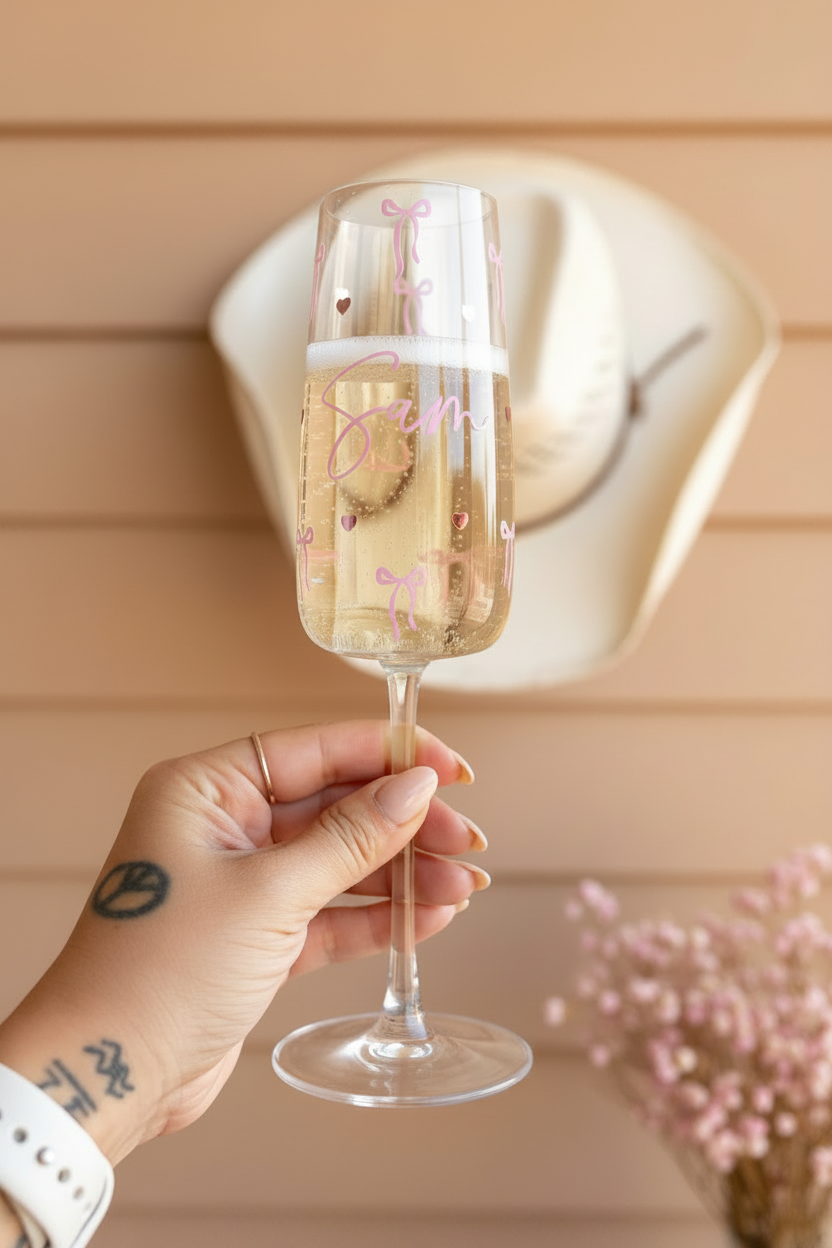 Bow & Hearts Flute — Crisp Detail Lifestyle