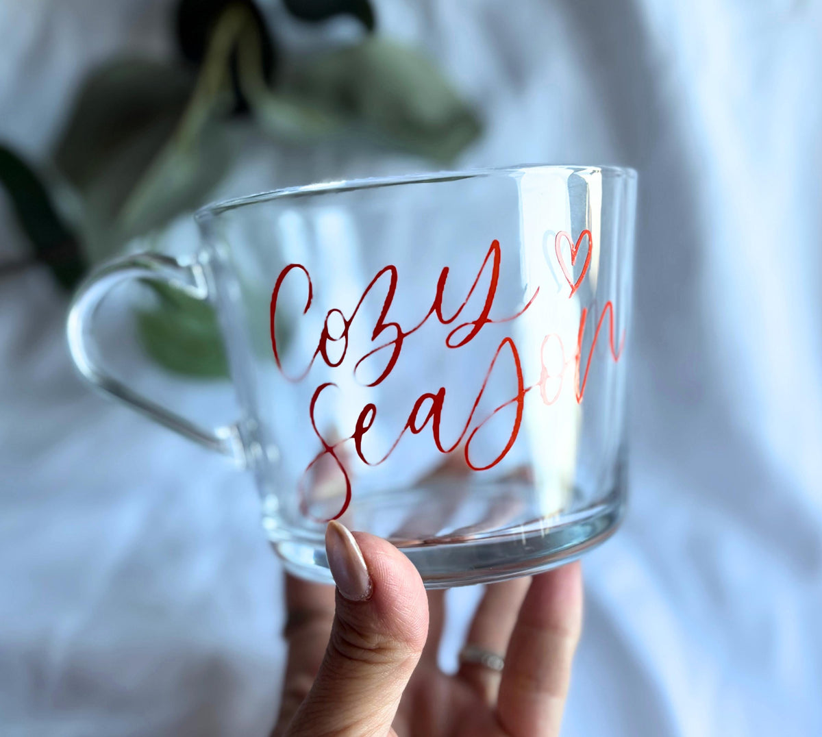 Cozy Season Glass Mug
