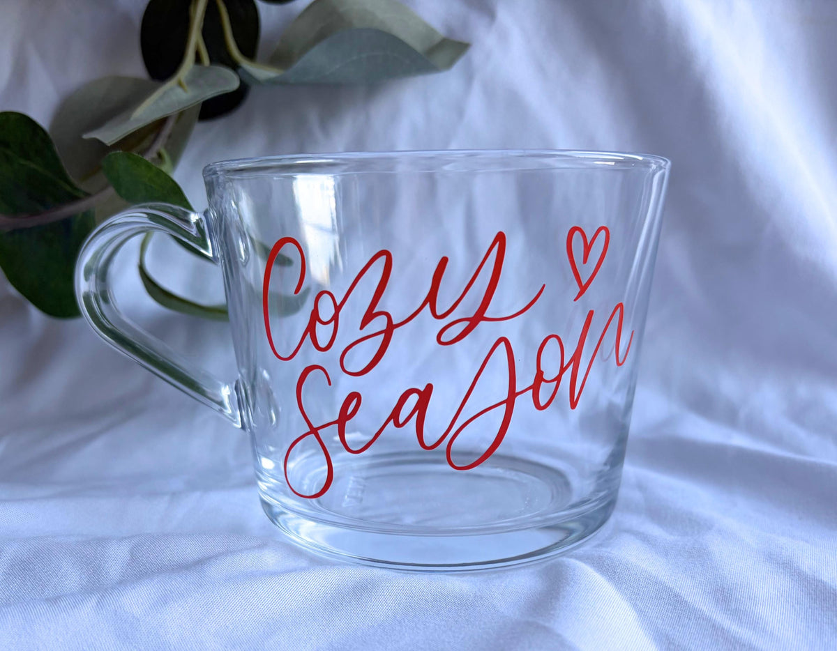 Cozy Season Glass Mug