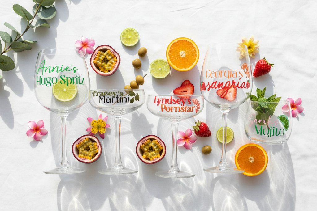 Cocktail Glasses - Group Flat Lay