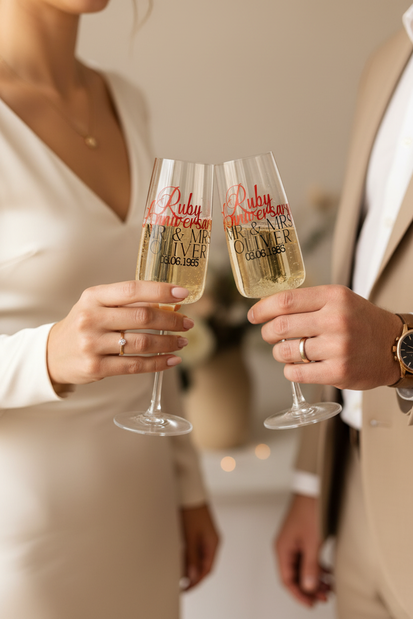 Couple Toasting - Ruby Anniversary