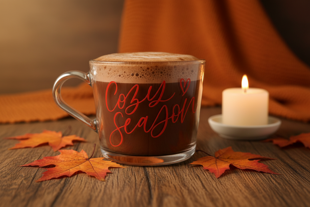 Cozy Season Mug — Autumn Flat Lay