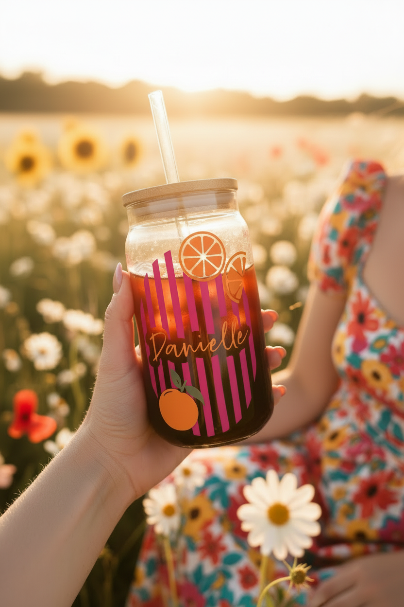 Danielle Orange Glass - Summer Field No Cowboy