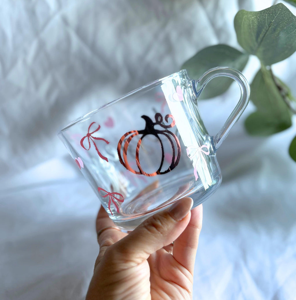 Personalised Pumpkin Glass Mug