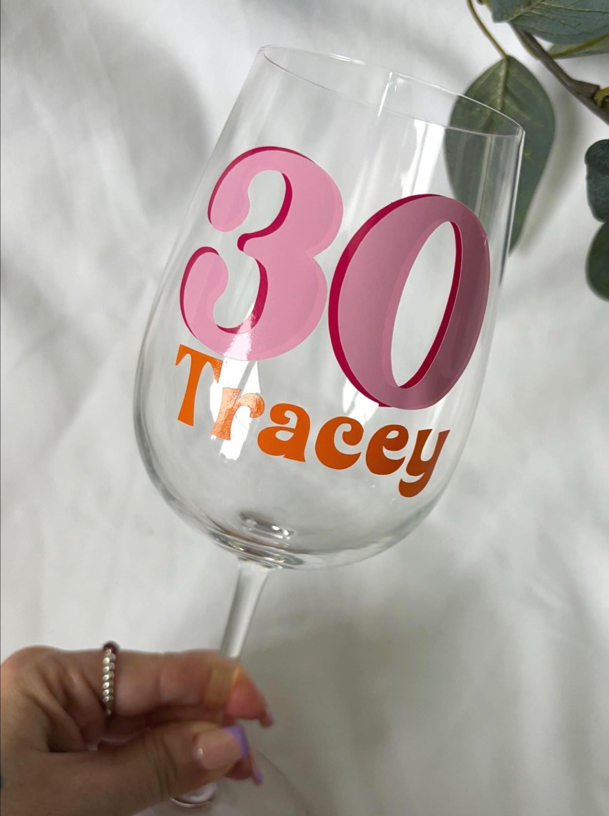 Personalised Retro Wine Glass