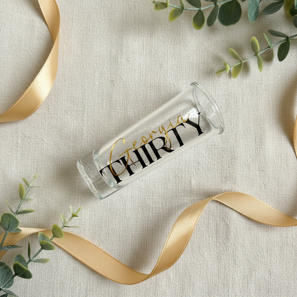 Flat Lay - Birthday Shot Glass