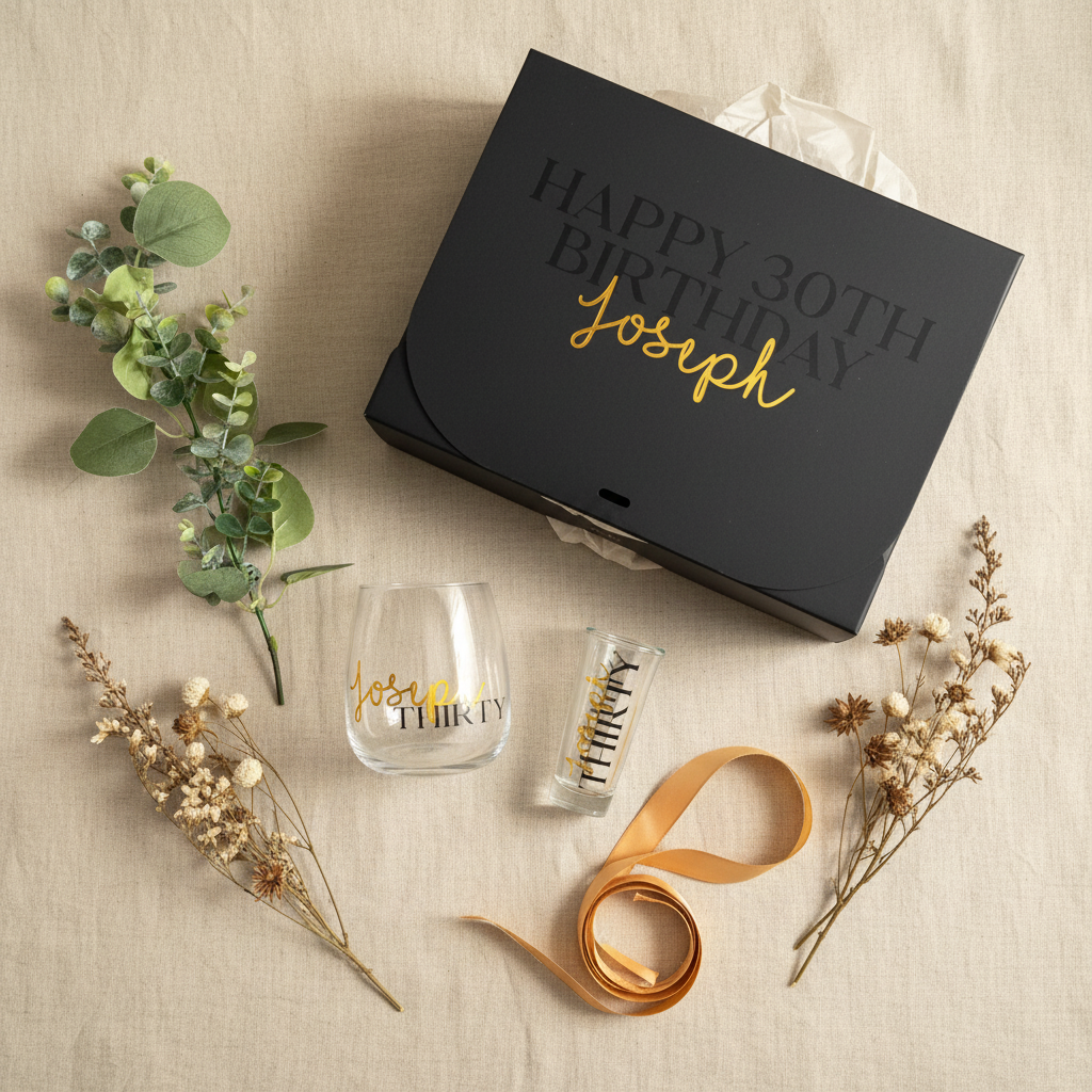 Flat Lay - Tumbler & Shot Glass Gift Set
