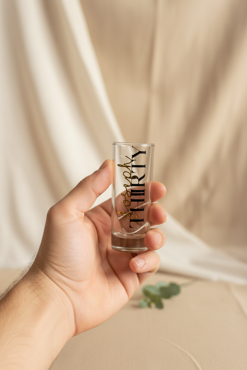 Hand Holding Shot Glass