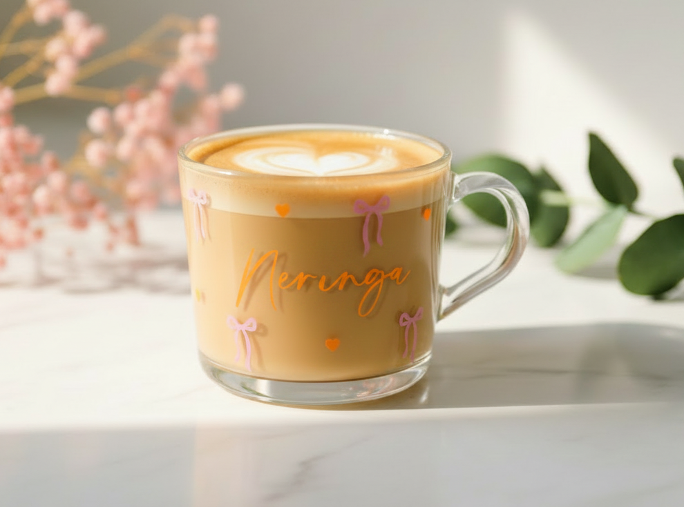 Personalised Mug | Heart and Bow Custom Mug 