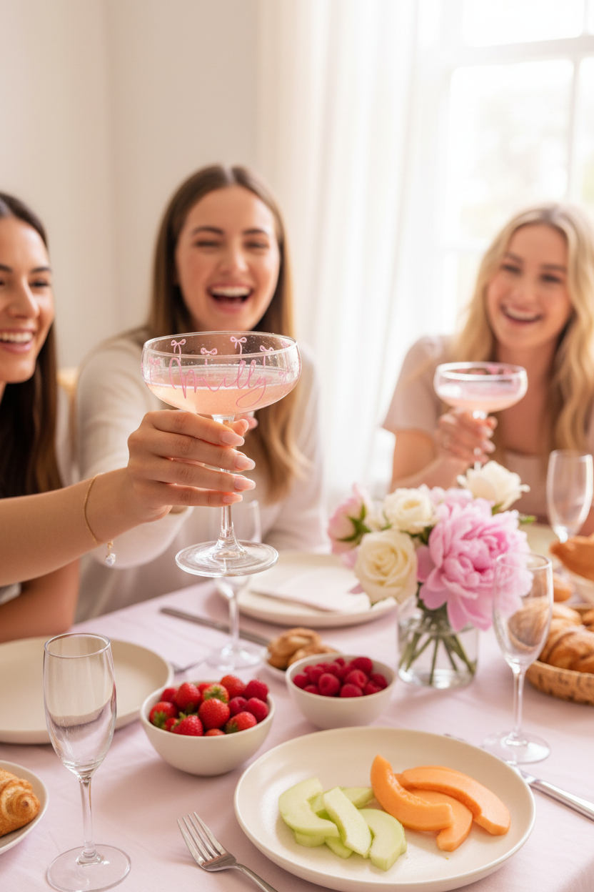 Milly Bow Martini Glass - Girls Brunch