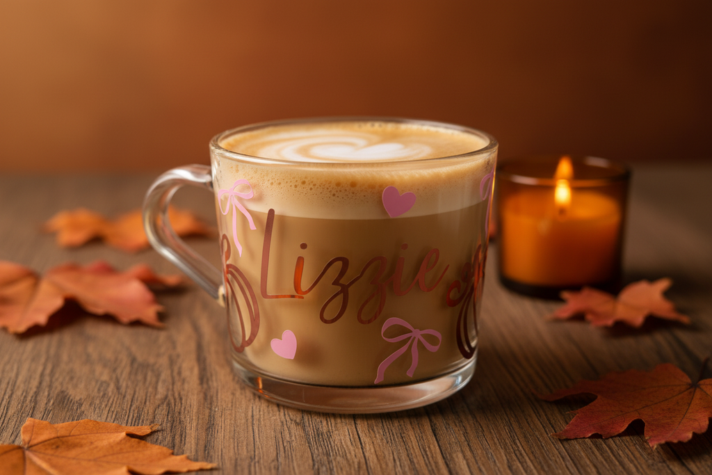 Personalised Pumpkin Mug — Autumn Flat Lay