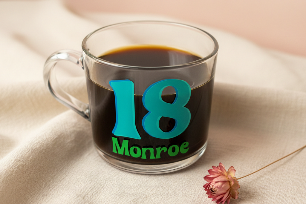 Retro Name & Age Mug — Flat Lay